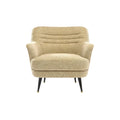 **Fotel w stylu mid-century z wygodnym siedziskiem i metalowymi nogami**